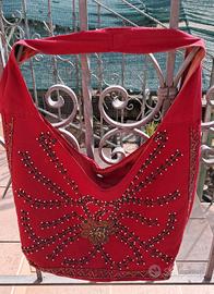 Borsa in cotone e perline