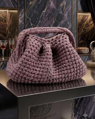 clutch fatta a mano rosa