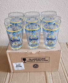 Bicchieri di Vetro da 0,2 Birra Messina Nuovi