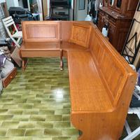 Giro panca in legno con cassettone 