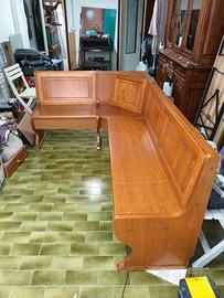 Giro panca in legno con cassettone 