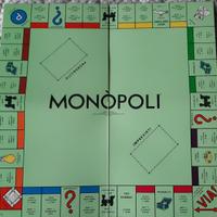 Tavola verde del gioco Monopoli anni 80