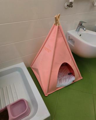 cuccetta a tenda per cani/ gatti