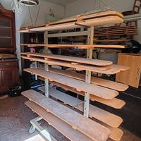 scaffale per ceramisti con ruote