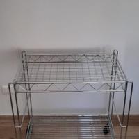 Carrello portavivande vintage in acciaio