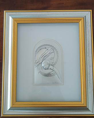 Bassorilievo in argento Madonna con il Bambino 