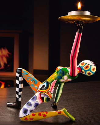 Scultura Portacandela Tom's Drag-Acrobata Vivienne