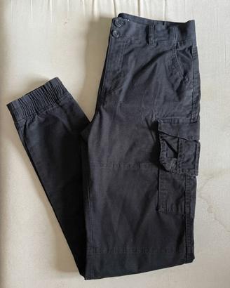 Pantaloni cargo neri Terranova