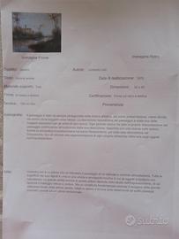 Acquerello certificato di Umberto Levi.