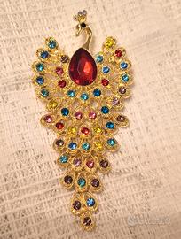 Spilla a Forma di Pavone 