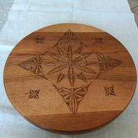 piatto girevole in legno