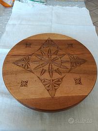 piatto girevole in legno