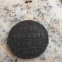 Moneta antica del 1797 otto tornesi