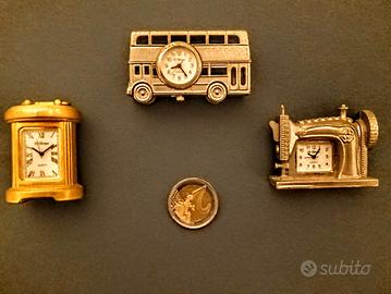 3 mini orologi da collezione 