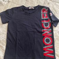 T-shirt bambino Moncler taglia 5 anni nera con log