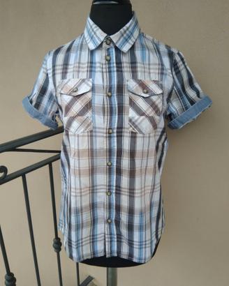 Camicia Sisley a quadri uomo/ ragazzo