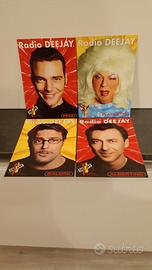Lotto 4 cartoline da collezione Radio Deejay anni 