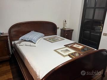 Letto Matrimoniale in radica di noce