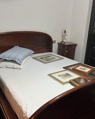 Letto Matrimoniale in radica di noce