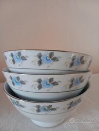 Set 3 Ciotole Vintage Porcellana Cinese 