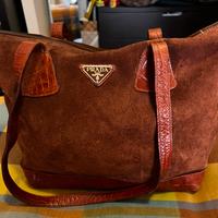 Borsa Prada scamosciata