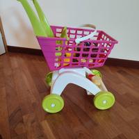 gioco bambino bambina , carrello della spesa 