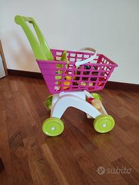 gioco bambino bambina , carrello della spesa 