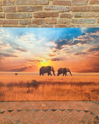Canvas quadro su Tela Elefanti