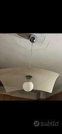 Lampadario a sospensione vetro satinato ambra