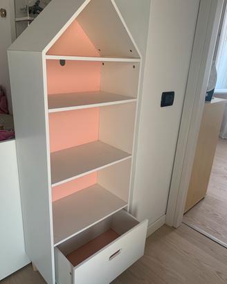 HOMCOM Libreria Scaffale Portagiochi