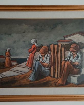 Quadro a olio su tela artista Francesco Matera