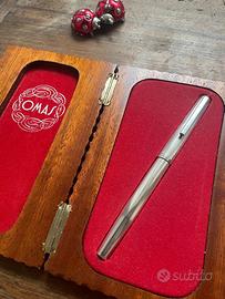 OMAS 72 SUPER argento massiccio pennino oro 14 ct