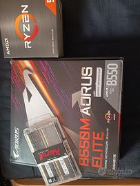 Scheda madre B550 + ryzen 5 5600 + 2x8Gb RAM