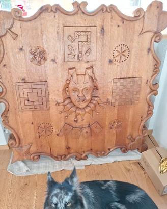 Rosone in legno fatto a mano