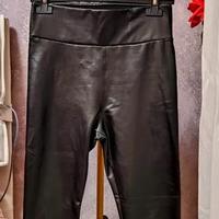 Leggin's donna in similpelle neri interno felpato.