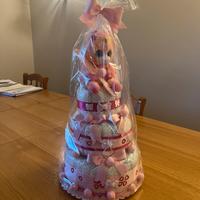 Torta pannolini per bambina