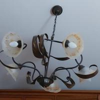 Lampadario in ferro battuto a 5 luci