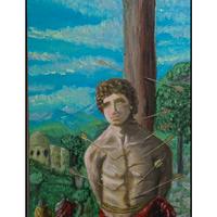 Dipinto Olio su tela 
Titolo : San Sebastiano Mart