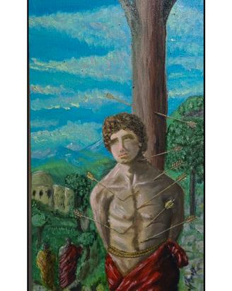 Dipinto Olio su tela 
Titolo : San Sebastiano Mart