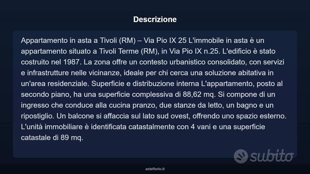Appartamento – Tivoli, Borgonovo - Vista 3