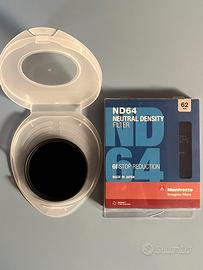Filtro Manfrotto ND64 6f stop 62mm