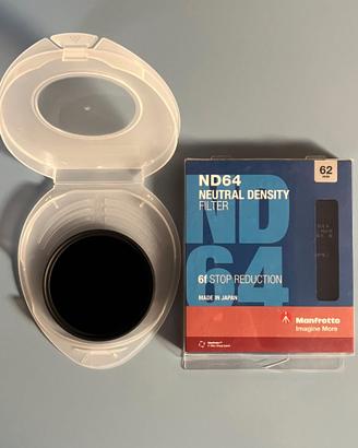 Filtro Manfrotto ND64 6f stop 62mm
