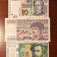 Lotto 3 banconote europee