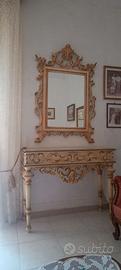 Console con specchio stile barocco