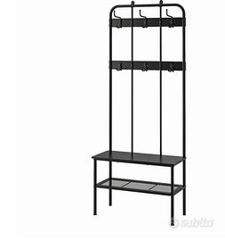 Appendiabiti con panca e rastrelliera