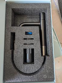 Miscelatore lavabo nero spazzolato