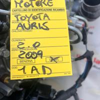 Motore Toyota Auris Anno 2009 - 1AD