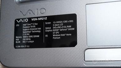 Sony Vaio vgn-nr21z Cover Superiore