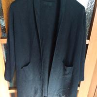 Cardigan frange nero