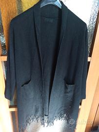 Cardigan frange nero